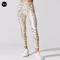 Patrón de impresión personalizado Butt Butt de cintura alta Pantalones de yoga Leggings de yoga de leopar